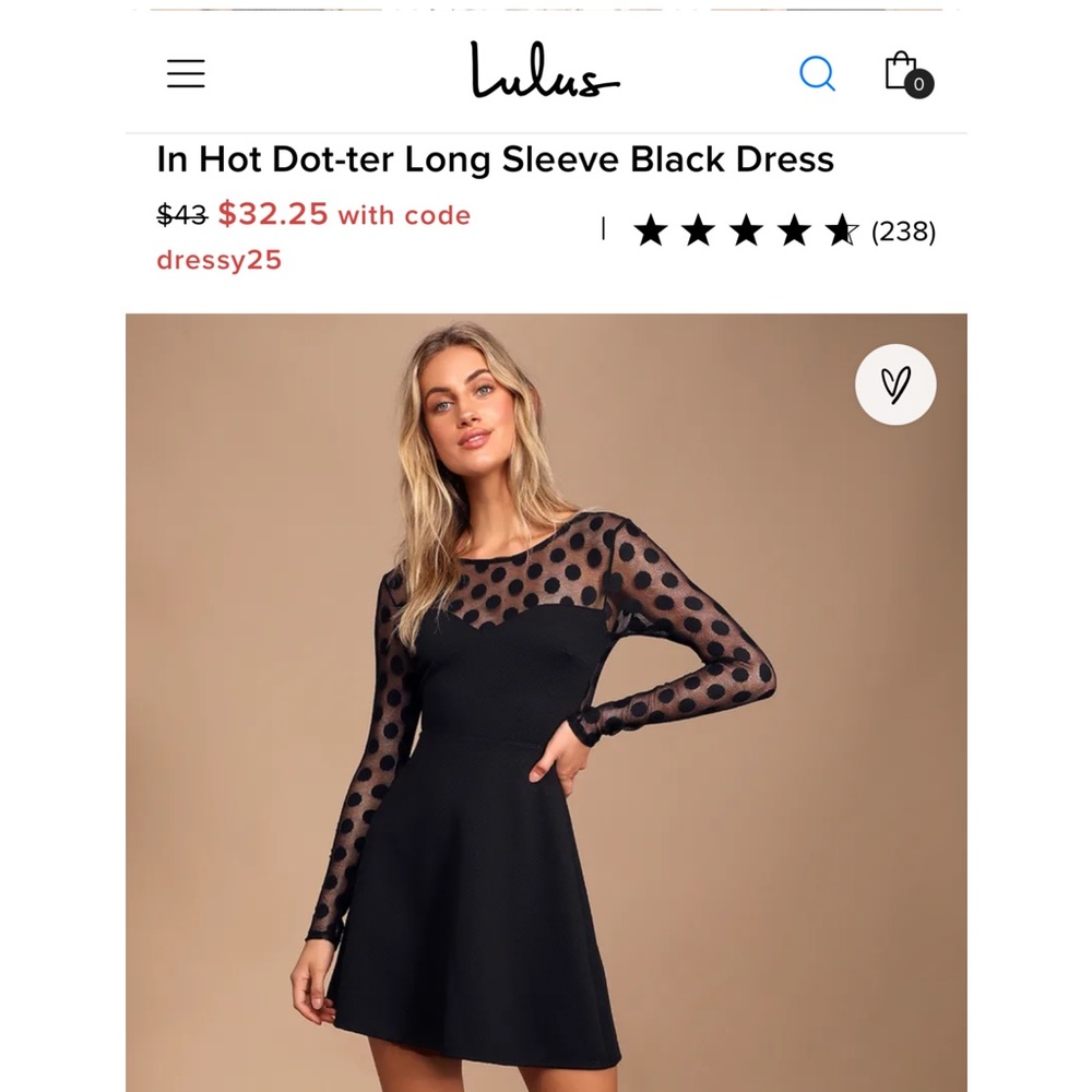 NWT LONG SLEEVE BLACK DRESS